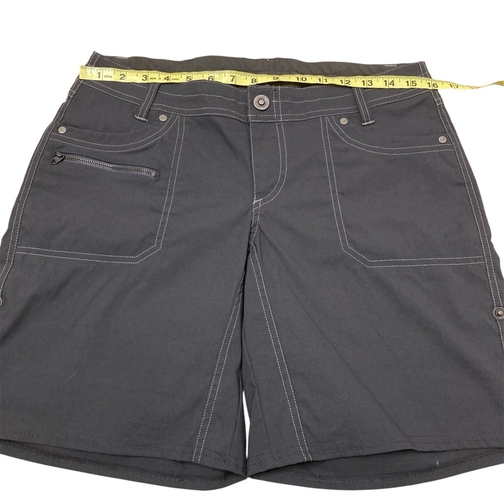 Kuhl Kliffside Air Roll Up Shorts Outdoor Hiking Gray Low Rise Women 10 Gorpcore - Picture 7 of 9